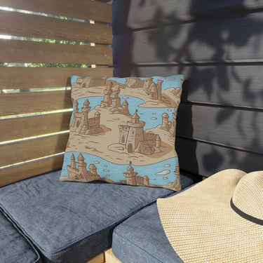 Sand Castles Outdoor Throw Pillow
